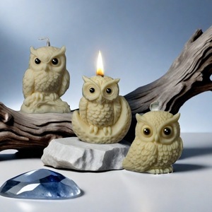Owl Scented Candle Silicone Mold Animal Figurine DIY Candle Plaster Crystal Epoxy Mold - Product Image 2