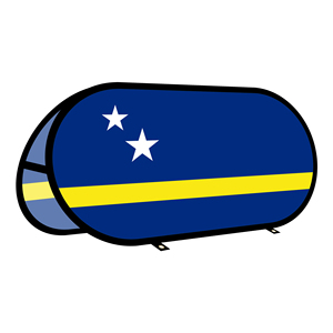 Curacao Oval Pop up <b>Banner</b> Warp-knitted Fabric for Outdoor Advertising Promotion Outdoor Tent - Product Image 1