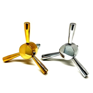Small 3 Spoke Gun Safe Handle Textured Vault <strong>Door</strong> Handle with 3 Levers, for Bank Cabinet, Safe Box Replacement - Product Image 1