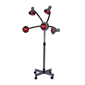 Calentador Infrarrojo de 5 Cabezas para Peluquería, con Brazo Ajustable para el Cuidado del Cabello, Soporte de Altura Ajustable y Ruedas - Product Image 5