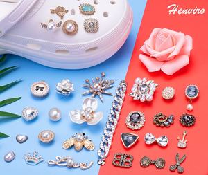 Nouvelle chaîne d'arc de fleur unisexe de charmes mexicains de concepteur avec le strass pour la décoration de sandale ou de chaussure pour l'accessoire de sabot - Product Image 6