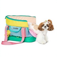 Sac à dos respirant pour petit chien, sac de transport portable à bandoulière motif dessin animé, grande capacité 5 kg