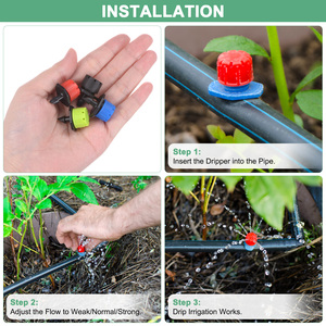 Excellent Fournisseur Chinois d'irrigation : Goutteur d'irrigation réglable, Émetteur à raccord cannelé 1/4 pouce, Arroseurs goutte à goutte pour système d'<span class=keywords><strong>arrosage</strong></span> de jardin - Product Image 4