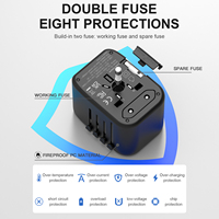 Adaptador de Enchufe USB y Tipo-C con Cargador de Viaje Universal