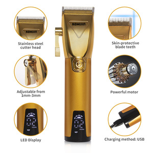 Tondeuse à cheveux sans fil professionnelle avec écran LCD, ensemble de tondeuse à barbe rechargeable avec lames en acier inoxydable, moteur 6500 tr/min - Product Image 5