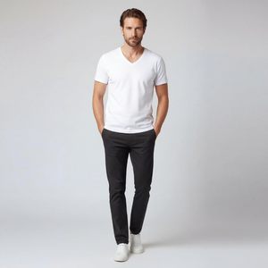 เสื้อยืดคอวีผู้ชาย FOXA แพ็ค 3 ตัว ผ้าฝ้ายพรีเมียม ทรงปกติ ใส่สบาย - Product Image 3