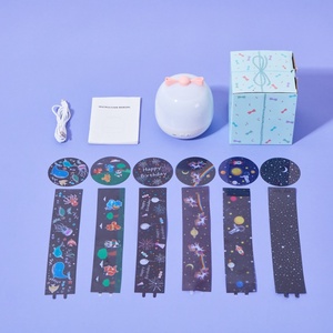Proiettore di Stelle per Bambini, Luce <span class=keywords><strong>Notturna</strong></span> LED dal Design Moderno, 6 Colori, 6 Film, 8 Musica, Mini Lampada per Dormire, Decorazione per Camera da Letto - Product Image 6