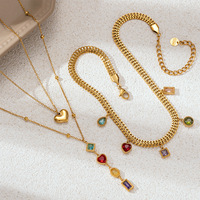 Collier chaîne en acier inoxydable électroplaqué style européen et américain pour femme Bowei, pendentifs de luxe légers et haut de gamme