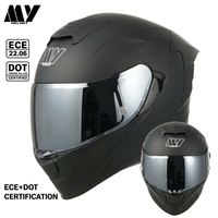 Mon casque intégral est certifié ECE 22.06 et DOT FMVSS 218. C'est un casque de course universel adapté aux hommes et aux femmes