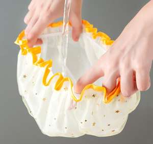 หมวกคลุมผมตาข่าย PE คู่สำหรับผู้ใหญ่ดีไซน์ท้องฟ้าเต็<span class=keywords><strong>ม</strong></span>ไปด้วยดวงดาวที่คลุ<span class=keywords><strong>ม</strong></span>ผมพลาสติกกันน้ำได้จากโรงงานคนดังทำความสะอาด - Product Image 5