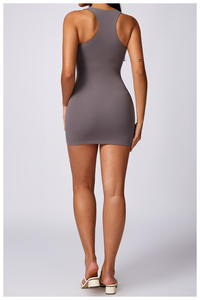 Abbigliamento sportivo/Athleisure da donna senza maniche gonna da palestra a vita alta abito da Yoga da donna - Product Image 3