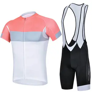 Bicicleta desgaste ciclismo jersey personalizado camisa de manga curta jaqueta biker para homens biking jersey fábrica bib set