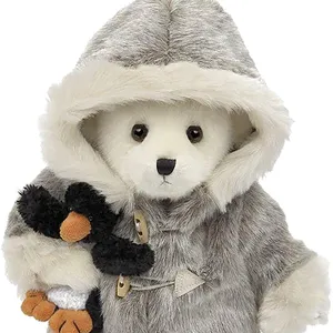 Cute Bear Stuffed Decoration Teddy Doll Christmas Animal Plush Toy Wear Plush Hoodie