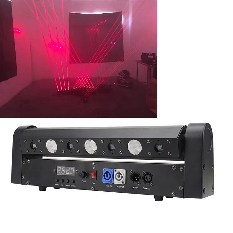4 x Red Laser + 3 x 10W Warm White Led Bar Laser Moving Head Light For Dj Night Club