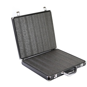 Custom Aluminum Case With Foam Padding Waterproof Shockproof Black Tool Cases Combination Lock Koffer