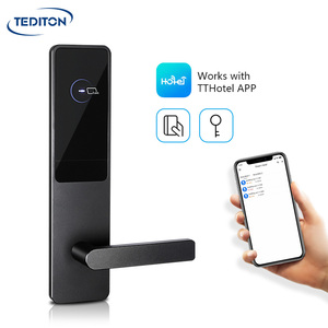 Tediton phòng ngủ cơ khí khóa Set Đen grey thép không gỉ an toàn an ninh SS nội thất khóa cửa xử lý - Product Image 1