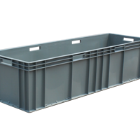 NEXARA EU41228 Boîtes logistiques empilables en plastique robuste Caisse en plastique recyclé pour divers scénarios