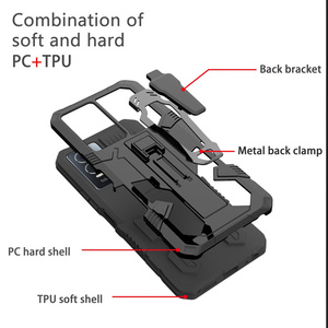 <span class=keywords><strong>Funda</strong></span> Protectora con Soporte Magnético para <span class=keywords><strong>Oppo</strong></span> Reno 10 Pro/A18/A38/A58/A78/A77S/Realme C55 C33 C30, Clip Trasero para Coche, Soporte para Teléfono Móvil - Product Image 4