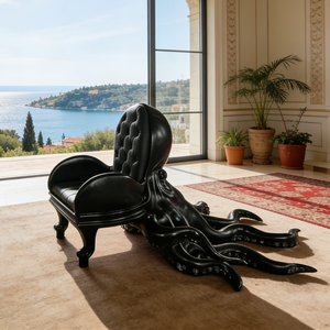 <span class=keywords><strong>Fauteuil</strong></span> Octopus en Fibre de Verre Thème Vie <span class=keywords><strong>Marine</strong></span> Créative, Chaise Statue Gothique Surdimensionnée, Pièce d'Art Décorative pour Salon Haut de Gamme - Product Image 4