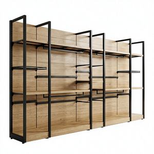 定制轻型吊篮货架超市货架零售店木制展示超市货架 - Product Image 1