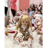 22 Zoll handgemachte lebensechte wieder geborene Baby puppen süßes Gesicht echte Baby kinder Geburtstag
