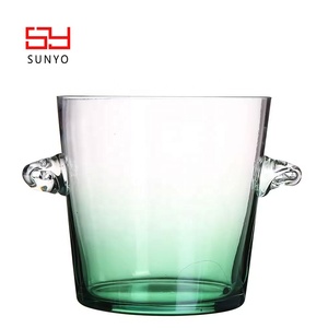 <span class=keywords><strong>Bar</strong></span> en casa Tipos surtidos de copas de vino bohemias Cubo de hielo de cristal verde Copa de vino de gran tamaño - Product Image 3