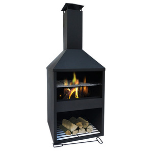 Moderno giardino esterno riscaldamento doppio ponte camino pozzo del fuoco con griglia di cottura giardino barbecue Grill Firepit esterno portatile pozzo del fuoco - Product Image 1