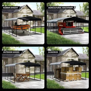 Abri <span class=keywords><strong>de</strong></span> voiture et <span class=keywords><strong>de</strong></span> camping-car portable en acier robuste moderne 20x20, garage pour voiture, revêtement en poudre - Product Image 4