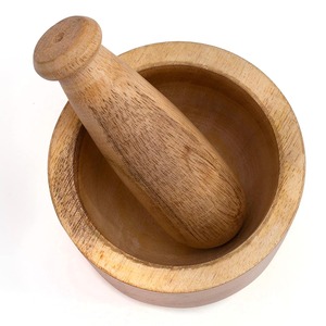 Natural Rustic Style <b>Herb</b> Spice <b>Grinder</b> Manual Wooden Mortar and Pestle Masher Mincing Kitchen Pounding Tool - Product Image 4