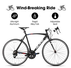 JOYKIE 700C 14 Velocidad Marco de aleación de aluminio Freno de disco <span class=keywords><strong>Bicicleta</strong></span> de carretera híbrida - Product Image 2