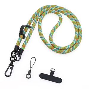 Sangle de téléphone portable multifonctionnelle réglable en gros, longue, simple et élégante, pour l'extérieur, en tissu tressé - Product Image 4