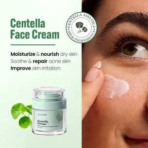 <span class=keywords><strong>Crema</strong></span> Facial Natural de Centella Asiática y <span class=keywords><strong>Aloe</strong></span> <span class=keywords><strong>Vera</strong></span> de Marca Privada para Piel Sensible, Hidratante Facial, Atenúa las Líneas Finas, Blanqueadora - Product Image 4