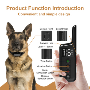 <span class=keywords><strong>Collier</strong></span> <span class=keywords><strong>de</strong></span> <span class=keywords><strong>dressage</strong></span> à distance <span class=keywords><strong>professionnel</strong></span> Wellturn pour chien avec fonction <span class=keywords><strong>de</strong></span> choc, matériau TPU, étanche IPX7, modèle KH-T330 - Product Image 3