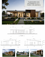 Ventana Corredera de Aleación de Aluminio con Riel Oculto Invisible, Umbral de Piso Empotrado, Diseño Minimalista para Villa