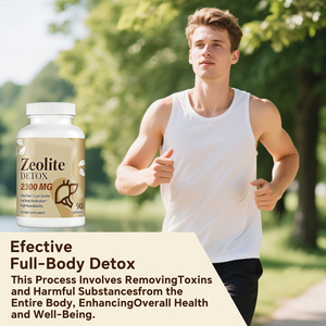 VitaHall Capsules de soutien à la santé du foie à base de zéolite clinoptilolite activée <span class=keywords><strong>pour</strong></span> adultes - 60 capsules/flacon - Product Image 4