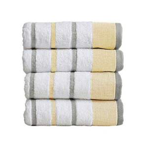 Juego de Toallas Casa Copenhagen White Bay, 600 GSM, Algodón Egipcio, Rayas, Sin Torsión, 6 Piezas, 2 Toallas de Baño, 2 Toallas de Mano, 2 Toallitas Faciales, Gris Carbón - Product Image 3