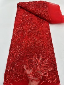 NI.AI, новый дизайн, кружевная сетчатая ткань с блестками, кружевная сетчатая ткань с вышивкой и бисером, кружевная сетчатая ткань с последовательностью - Product Image 3