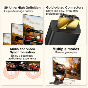 Câble <span class=keywords><strong>DisplayPort</strong></span> <span class=keywords><strong>vers</strong></span> <span class=keywords><strong>HDMI</strong></span> ULT-unite unidirectionnel 4K 120Hz 1m 2m 3m pour ordinateur de bureau <span class=keywords><strong>vers</strong></span> moniteur (mode extension/écransion) - Product Image 2