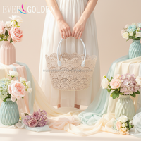 Sacs à main de voyage en dentelle pour filles 38x16x26CM, sacs de plage de week-end, paniers à poignée en tissu polyester écologique, paniers de rangement modernes