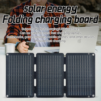 Panneau solaire pliable 30W, panneaux solaires ETFE, fonction de charge rapide, sortie USB+Type-C+DC pour le camping/téléphone portable