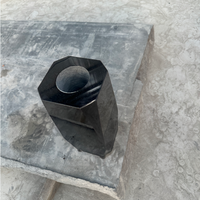Vase en pierre de granit noir sculpté à la main, rond ou carré, pour cimetière, pierre tombale, décoration extérieure - Vente en gros