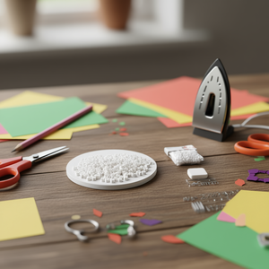 Cuentas de Perler Ilan Art de 5x5mm, 500 piezas aprox., blancas translúcidas, para manualidades. - Product Image 3