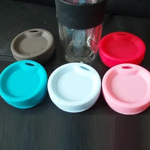 Tampas de sucção para copo de café, tampa de vidro de vinho, silicone ecológico, fabricação de silicone personalizada para uso externo rkx