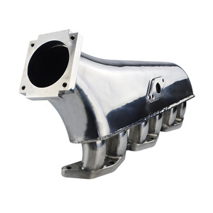 Collecteur d'admission en aluminium poli Poyracing 90 mm pour Toyota Supra 1JZGTE 1JZ JZ30 Turbo - Product Image 5
