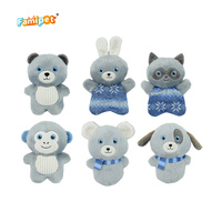 Jouet en peluche doux et froissé pour chien, avec sonnette, motif animaux thème hiver, personnalisé, vente en gros, par le fabricant Famipet
