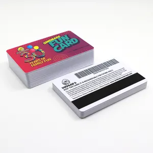 Customized plastic PVC magnetic stripe card with chip can custom credit card RFID contact IC smart card