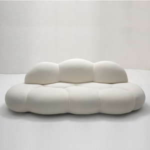 Venta al por Mayor de Fábrica: Sofá Seccional de Tela de Diseño Moderno y Fresco para Sala de Estar, Hotel, Villa, Salón de Belleza - Velvet Cloud - Product Image 4