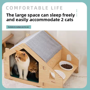 Sinh Thái Thân Thiện Bằng Gỗ Nhà Vật Nuôi Trong Nhà Và Ngoài Trời Sử Dụng Dễ Dàng Lắp Ráp Thoáng Khí Crate Cho Mèo Hoặc Nhỏ Vật Nuôi Vừa - Product Image 4