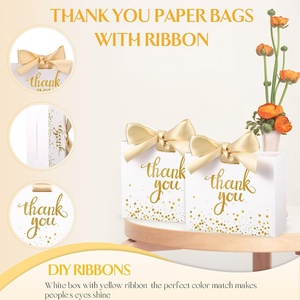 Customize Design Kraft Fancy Wedding Gift Paper <b>Bags</b> <b>Craft</b> Shopping PPackaging Paper <b>Bags</b> With Exquisite Ribbon - Product Image 2