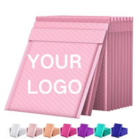 Emballage d'affranchissement de courrier écologique recyclable personnalisé poly sac postal d'expédition à bulles enveloppe rembourrée avec pellicule plastique